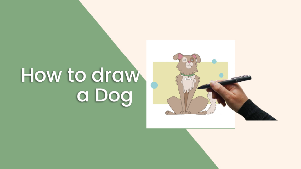 How to Draw a Dog | Simbans PicassoTab XL Portable Drawing Tablet