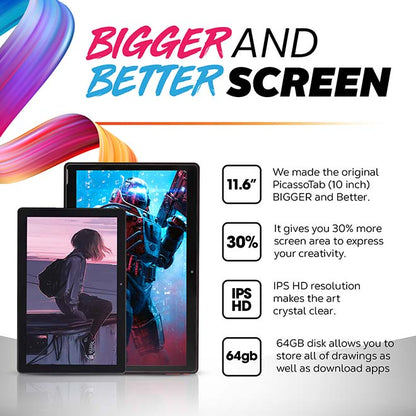 PicassoTab XL Bigger and Better Screen graphic tablet